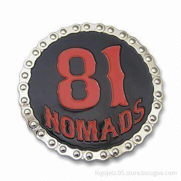 Belt Buckle, Customized Logos are Welcome, with Single or Double-sided and 2D/3D Effects